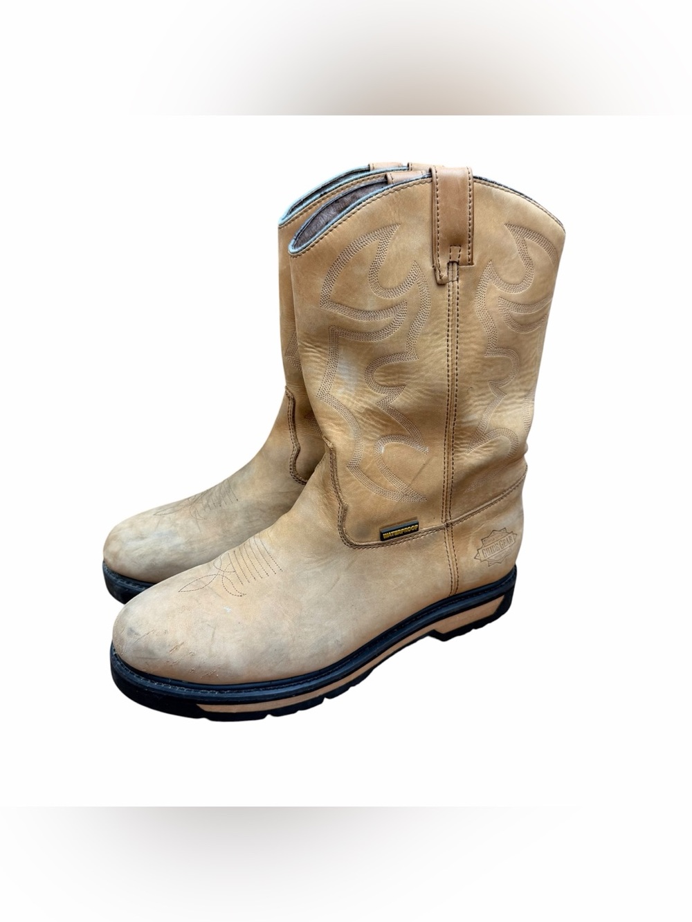 Guide Gear Men's size 13  Tan Western Pull-On Work Boots